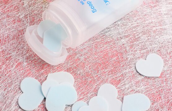 50 Pcs Paper Soap with Container