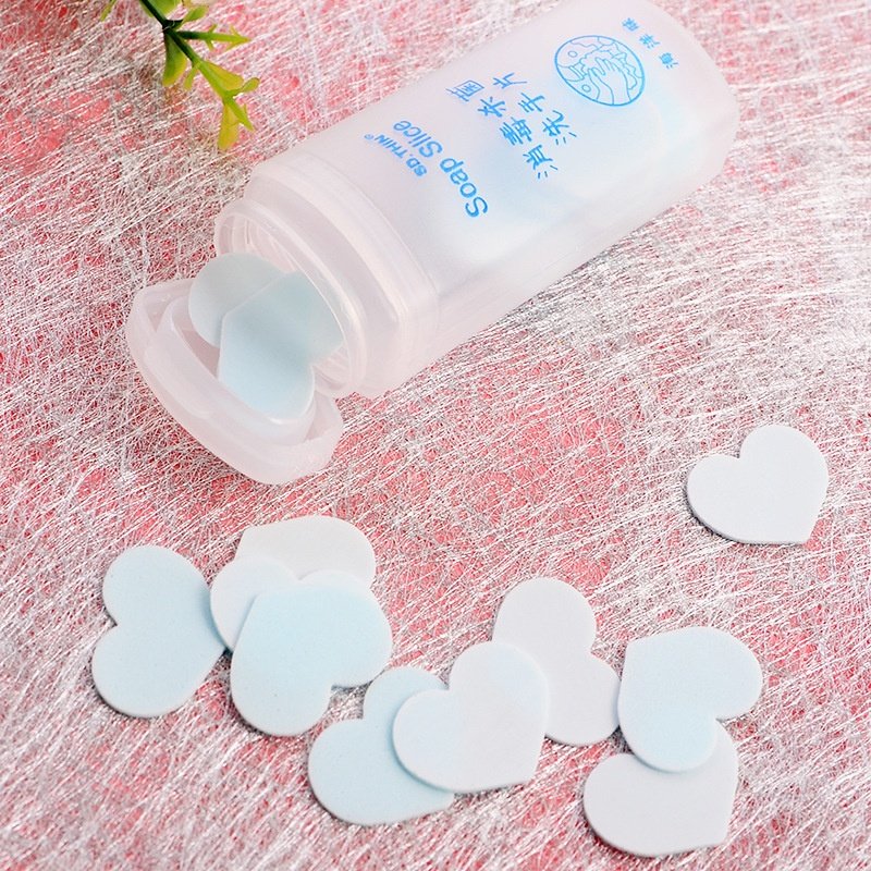 50 Pcs Paper Soap with Container