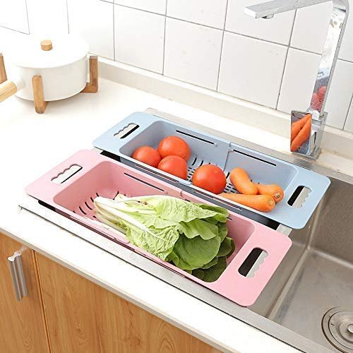Expandable Kitchen Over-The-Sink Self Draining Sink Dish (kitchen)