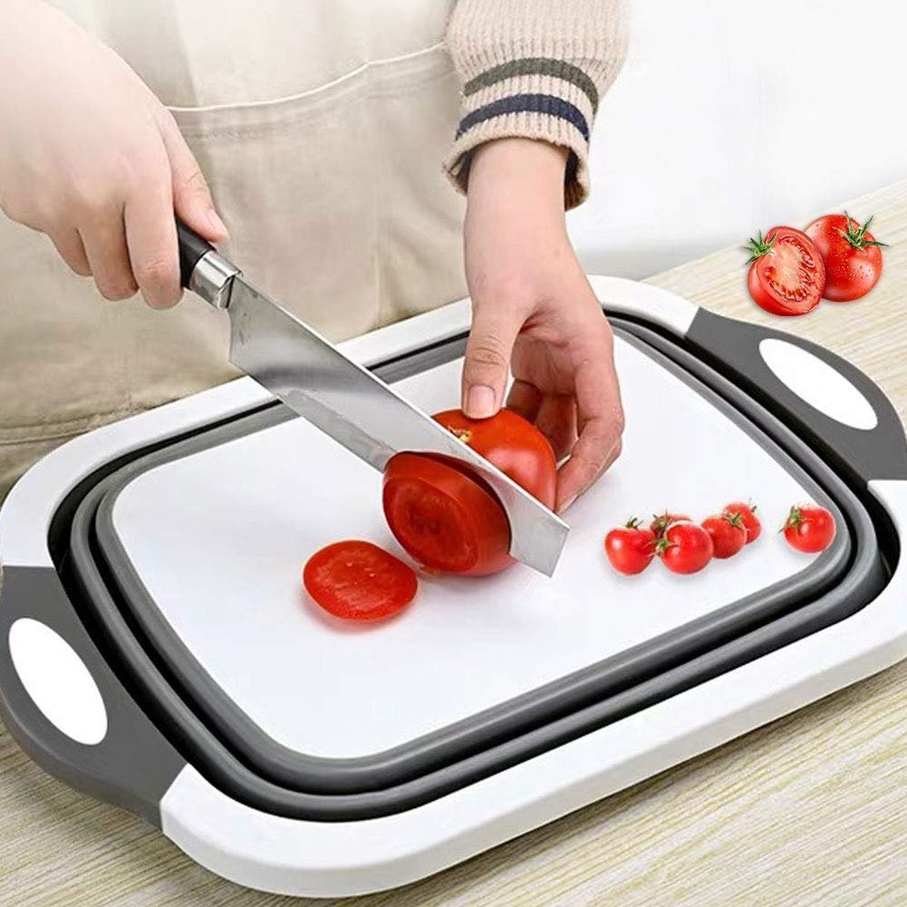 Foldable Chopping Board, Dish Rack, Washing Bowl & Draining Basket, 3in1 Multi-Function - Image 6