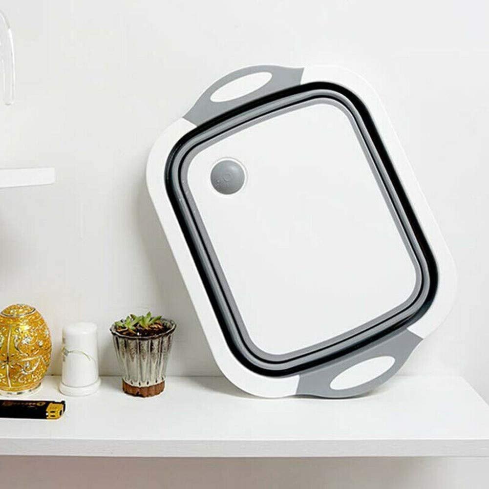 Foldable Chopping Board, Dish Rack, Washing Bowl & Draining Basket, 3in1 Multi-Function - Image 8