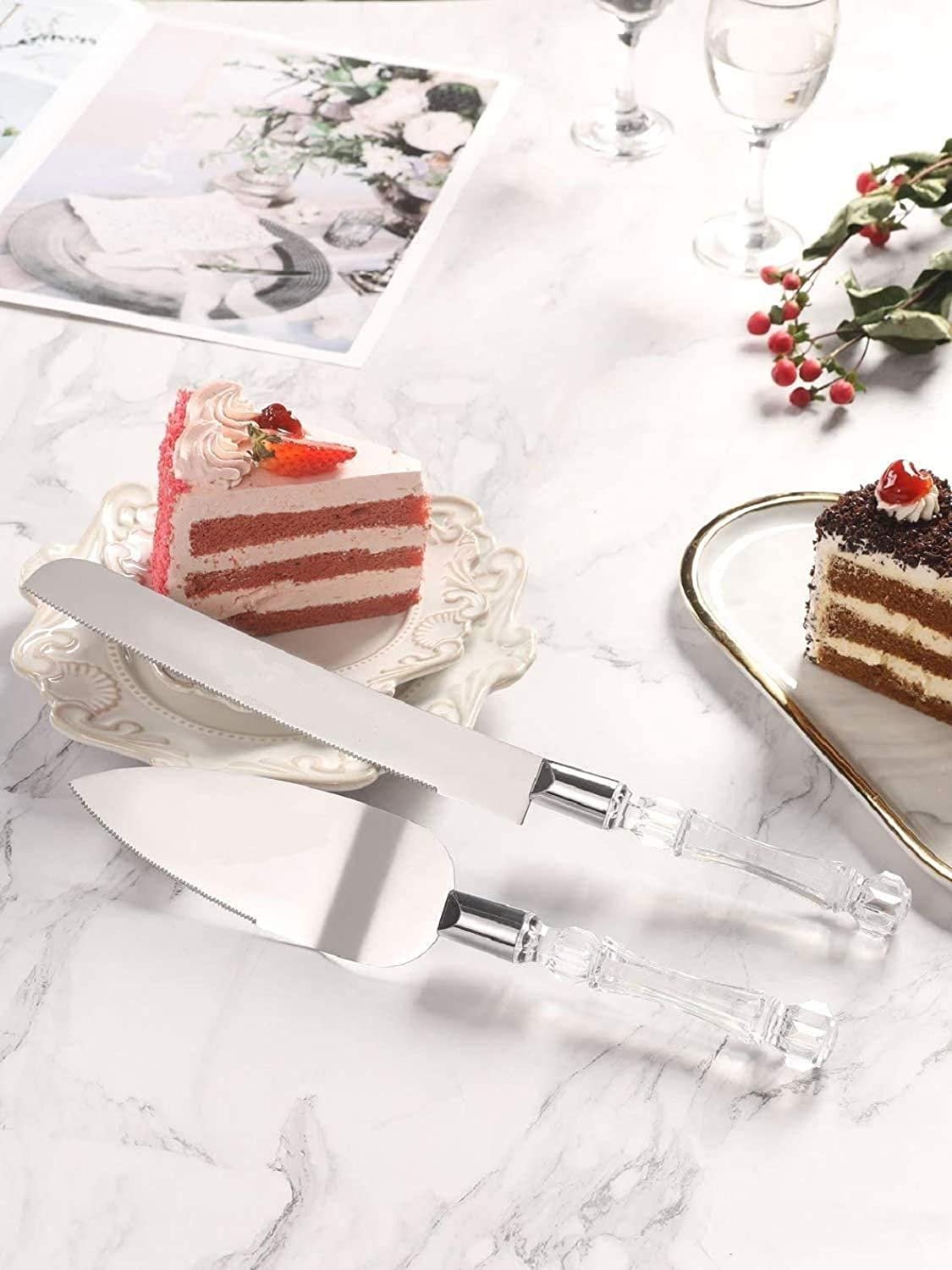Stainless Steel 2 Pcs Cake Cutting Knife set - Image 2