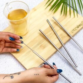 Stainless Steel Straws Set With Cleaning Brush1