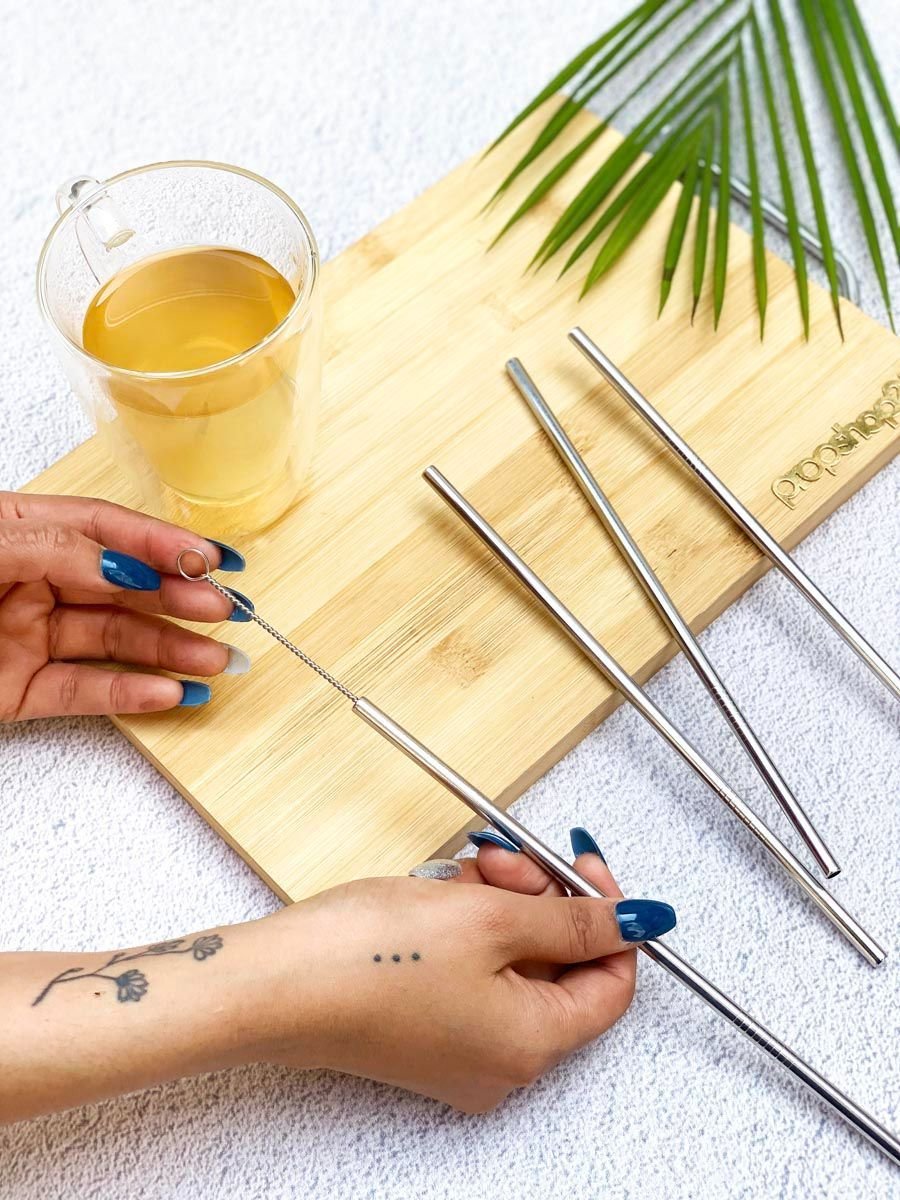 Stainless Steel Straws Set With Cleaning Brush1