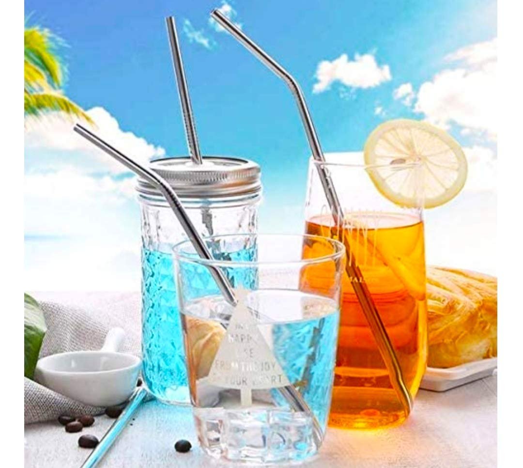 Stainless Steel Straws Set With Cleaning Brush2