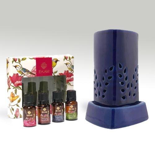 Electric Oil Warmer with Free 4 Pack Fragrance Oil (COB-250 BLUE) - Image 4