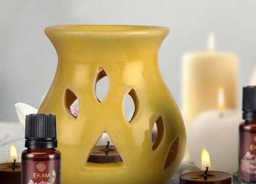 Mahogany, Ceramic Oil Warmer set