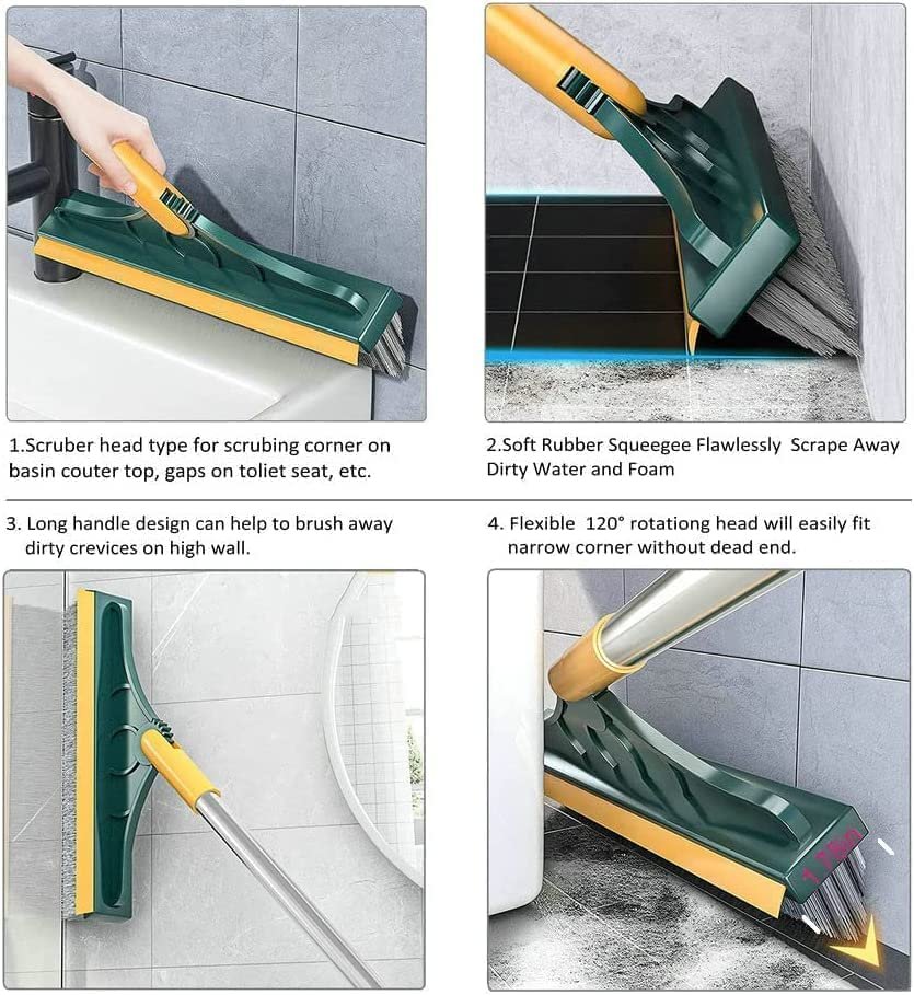 Bathroom Cleaning Brush with Wiper 2 in 1 - Image 6