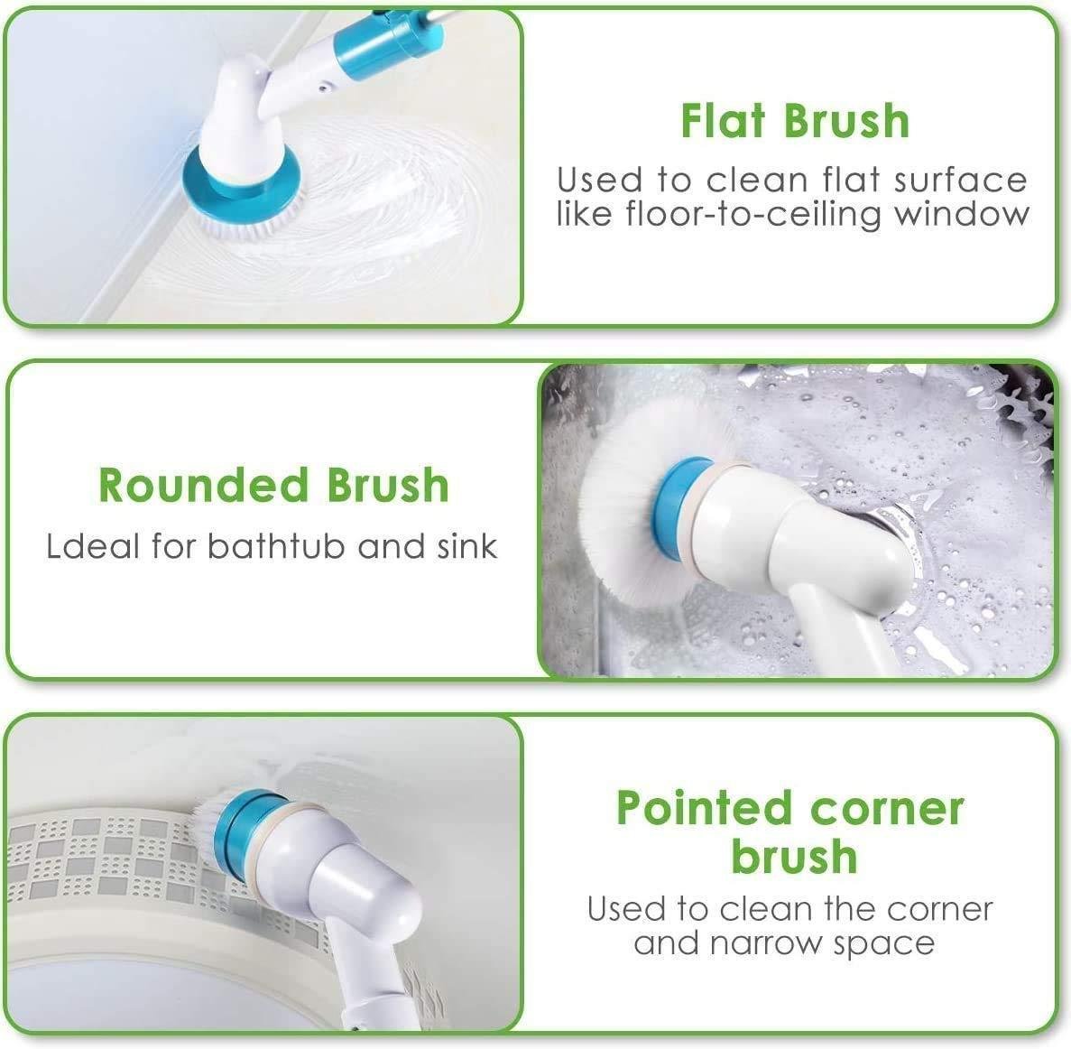Floor Cleaning Bathroom Tiles Cleaner Tool with 3 Replaceable Brushes - Image 6