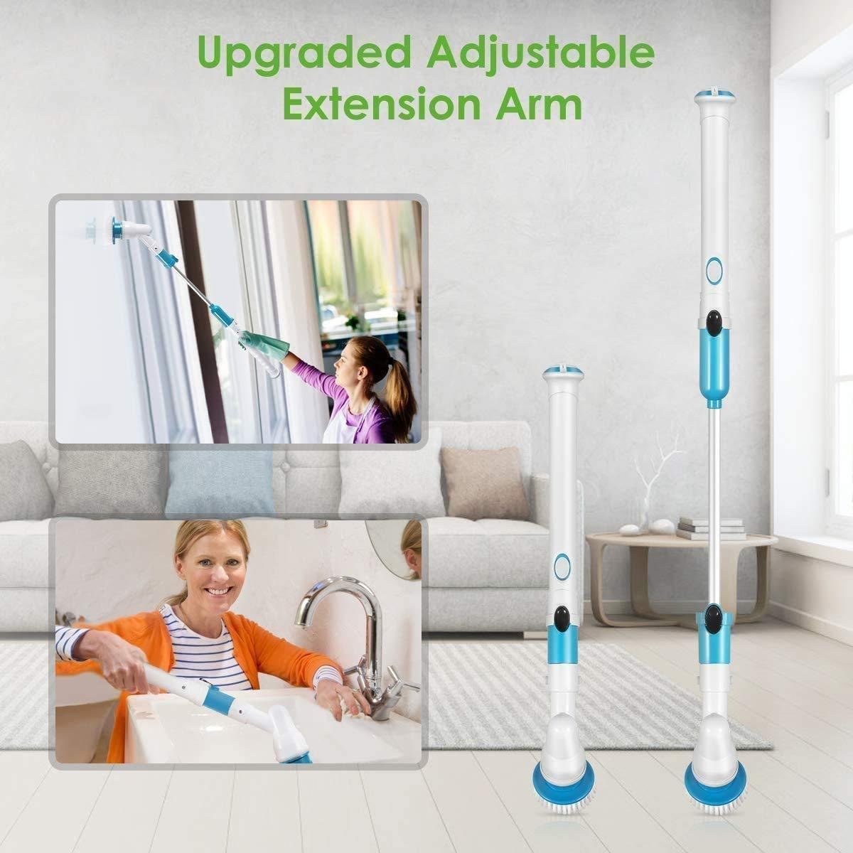 Floor Cleaning Bathroom Tiles Cleaner Tool with 3 Replaceable Brushes - Image 4