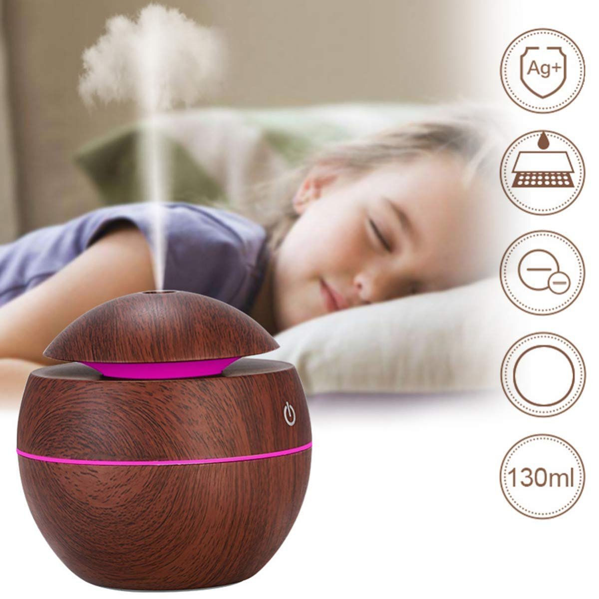 Wooden Cool Mist Humidifiers Essential Oil Diffuser - Image 6